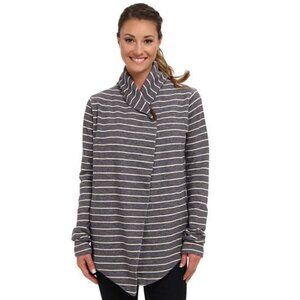 The North Face Fallsgrove Wrap Sweater, Blue and White – Women’s Medium, EUC